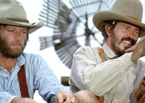 Peter Fonda as Harry Collings and Warren Oates as Arch Harris in The Hired Hand (1971)