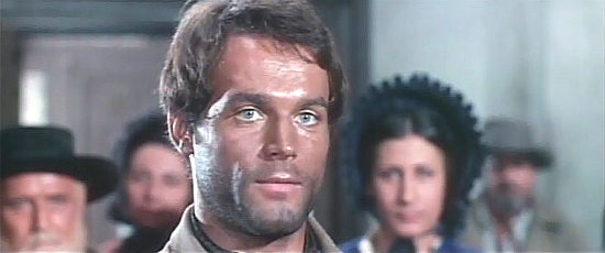 Terence Hill as Black Stan confesses his guilt in Rita of the West (1967)