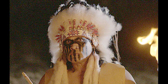 Raymond Tostado as the Comanche war chief in No Man's Land (2019)