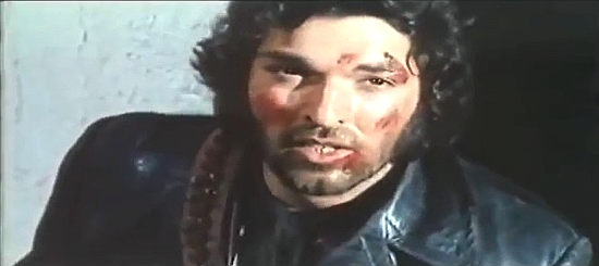 eppe Cardillo (Steven Tedd) after being beaten by Ransom's men in Death Played the Flute (1972)