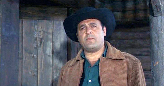 Jesus Puente as Sheriff Mitchell, standing up to Moran in Two Crosses at Danger Pass (1967)