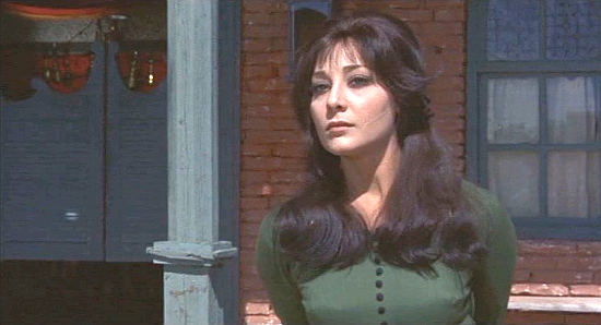 Mara Cruz as Gloria Moran finds herself hostage of the Morans again in Two Crosses at Danger Pass (1967)
