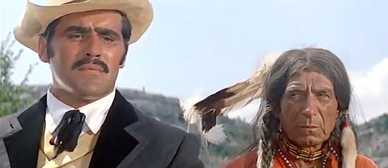 Mario Adorf as Frederick Santer with Tomislav Erac as Tangua in Apache Gold (1963)