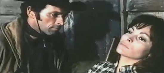 Michael Forest as Nick Barton with daughter Suzy (Susanna Levi) after she's been raped in Death Played the Flute (1972)