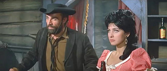 Sieghard Rupp as George Preston with Dunja Rajter as Betsy in Frontier Hellcat (1964)