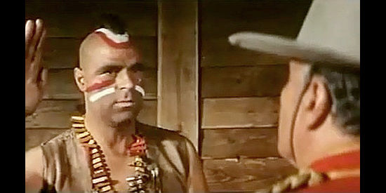 Joaquin Solis as White Wolf, reaching an understanding with the Mounties in Kitosch, the Man Who Came from the North (1967)