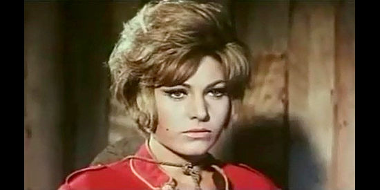 Krista Nell as Eva learns Kitosch's true identity in Kitosch, the Man Who Came from the North (1967)