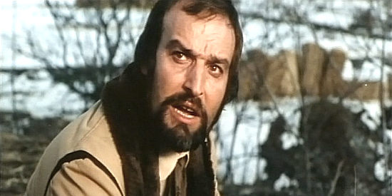 Claudio Undari (Robert Hundar) as Thomas Ferguson gets mean in White Fang and the Hunter (1974)