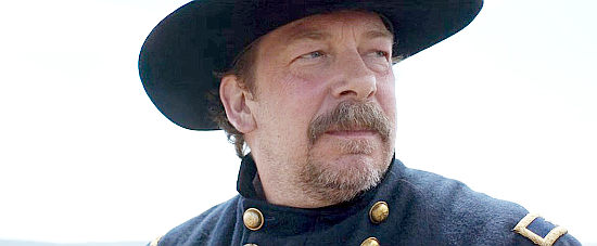Bill Camp as Gen Crook, looking forward to a reunion with an old enemy in Woman Walks Ahead (2017)