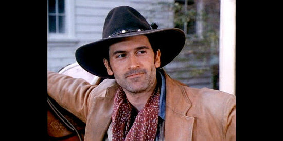 Bruce Campbell as Brisco County Junior, ready to complete his mission in The Adventures of Brisco County Jr. (1993)