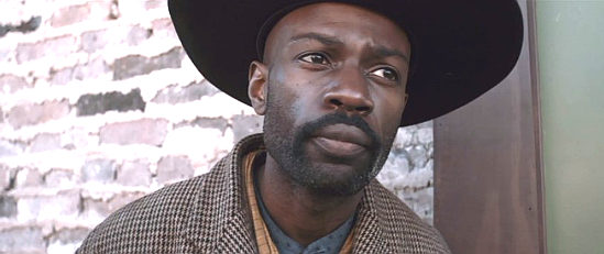David Gyasi as Bass Reeves, about to take an assignment no one else will in Hell on the Border (2019)