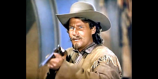 Joel McCrea as Buffalo Bill, challenged to make an all-important shot in Buffalo Bill (1944)