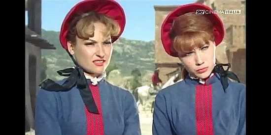 Licia Calderon as Suzanne and Maria Silva as Clementine wonder what the Bullivan boys are up to in Terrible Sheriff (1962)