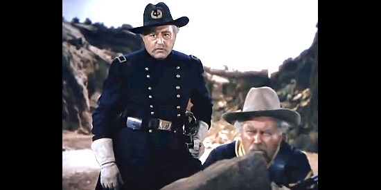 Matt Briggs as the Cheyenne prepare to attack at War Bonnet Gorge in Buffalo Bill (1944)