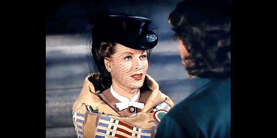 Maureen O'Hara as Louisa Cody, about to become a fiancee in Buffalo Bill (1944)