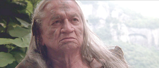 Mike Phillips as Sachem, the Huron elder who decides who lives and who dies in Last of the Mohicans (1992)
