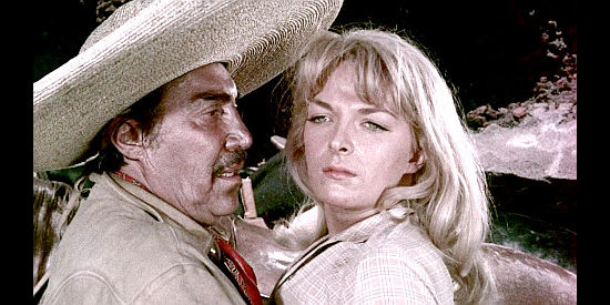Penny Edwards as Kathy in the grip of an outlaw named Gordo in Hard Breed to Kill (1967)