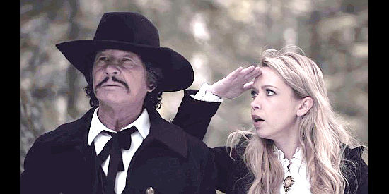 Robert Bronzi as The Colonel hatches a plan and Ursula (Karin Brauns) shows her willingness to go along in Once Upon a Time in Deadwood (2019)