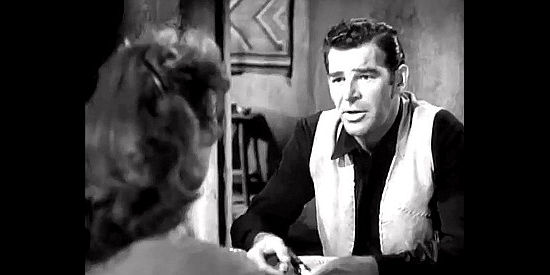 Rod Cameron as Bob 'Bitter Creek' Yauntis tries to win over Rose in Belle Starr's Daughter (1948)