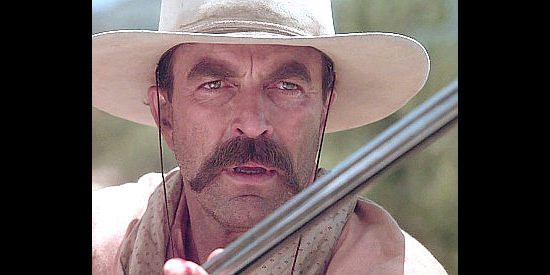 Tom Selleck as Paul Cable, a Civil War vet looking to rebuild his life in Last Stand at Saber River (1997)