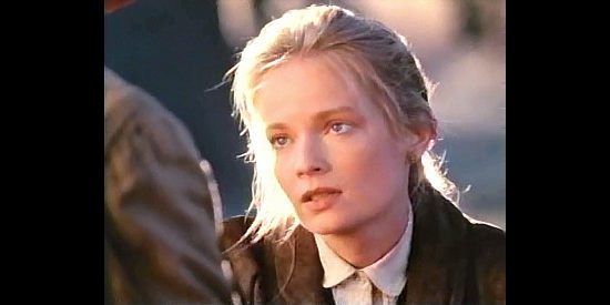 Amy Stock-Poynton as Beth Dillon, worried about her dad's safety again in Gunsmoke: To The Last Man (1992)