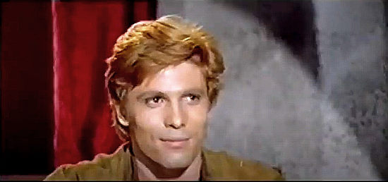 Dante Posani (Montgomery Clark) as Djurado, talking Barbara into reopening a saloon in Djurado (1966)