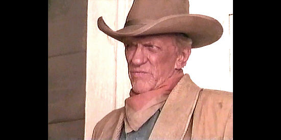 James Arness as Matt Dillon informing a lawman of his duties in Gunsmoke, The Long Ride (1993)