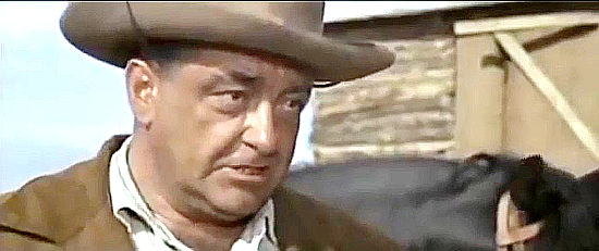 Jose Calvo (Joseph Calvo) as cattle king Rob Edwards confronting his wayward son in Ranch of the Ruthless (1965) 