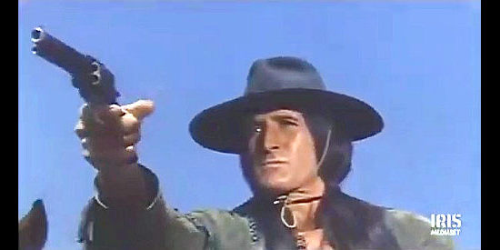 Mimmo Palmara (Dick Palmer) as the Indian sheriff with a score to settle in And His Name Was Holy Ghost (1971)