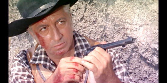 Andrea Fantasia as Raf, the former lawman determined to take Rudy back to Santa Monica in Three Lead Dollars (1964)