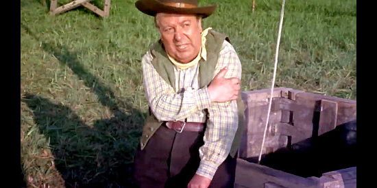 Angel Alvarez as Sam, the helper on Rudy's new ranch in Three Lead Dollars (1964)