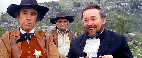 Enzo Andronico as the Rev. O'Connor, finally arriving in Moonville in Hallelujah and Sartana Strike Again (1972)