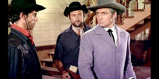 Francisco Nieto as Morrison with two of his henchman, Gary and Matt (Roberto Messina as Bob Messenger) in Three Lead Dollars (1964)