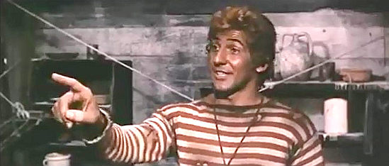 Giancarlo Prete (Timothy Brent) as Tedeum, ready to carry on the Manure family tradition as a scam artist in Tedeum (1972)
