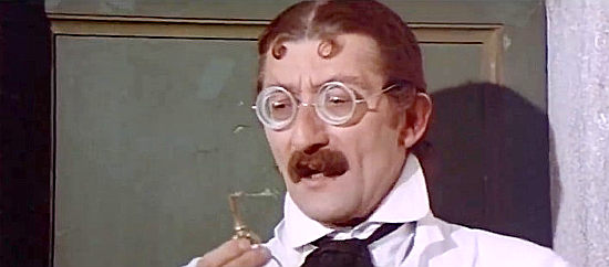 Gino Pagnani as Dr. Adams, the asylum director's assistant in Crazy Bunch (1974)
