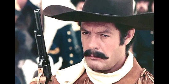 Marcello Mastroianni as George Custer, trying to resist the temptation to attack in Don't Touch the White Woman (1974)