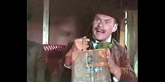 Ralf Wolter as Andreas Hasenpfeffer, the clock-maker on hand for comic relief in Treasure of the Aztecs (1965)