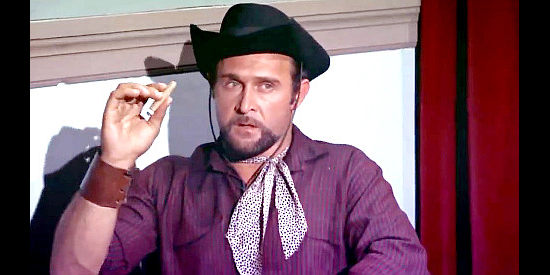 Roberto Messina (Bob Messenger) as Matt, leader of Morrison's gang of henchmen in Three Lead Dollars (1964)