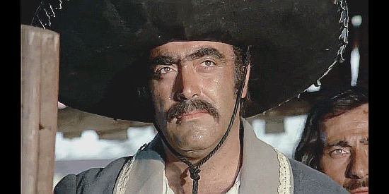 Xiro Papas as Lobo, the Mexican bandit leader looking for Steve and the loot from the Black City bank robbery in His Name was Pot … But They Called Him Allegria (1971)