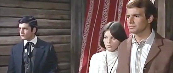 Antonio Sabato as Luke Barrett with Claudia Rivelli as his wife Susan in Twice a Judas (1968)