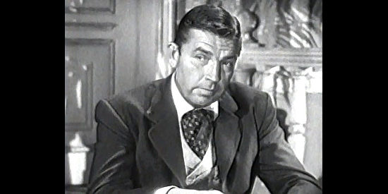 Bruce Cabot as Beau Laroux, a man with a plan to split up Texas in The Gallant Legion