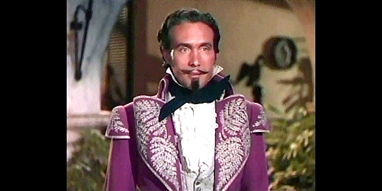 Carleton G. Young as Count Belmonte, captivated by Teresa in The Kissing Bandit (1948)