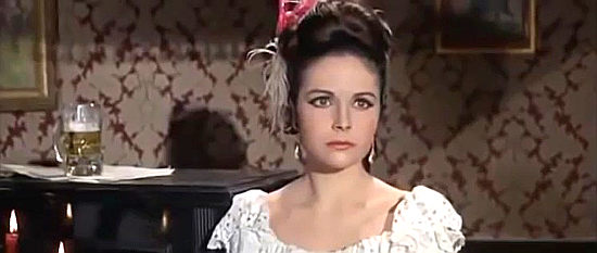 Cristina Galbo as the saloon singer who helps fill Luke in on his past in Twice a Judas (1968)