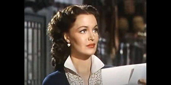 Dorothy Hart as Katherine Egan, the pretty storekeeper in Calamity Jane and Sam Bass (1949)