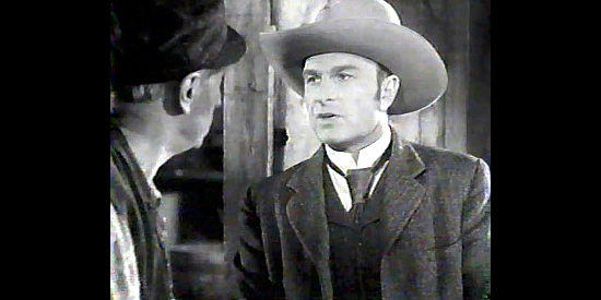 Eddie Albert as Daniel Bone, learning there's no law in Arsenic City in The Dude Goes West (1948)