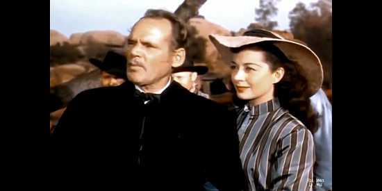 Henry Hull as Judge Jeffers, trying to regain respectability with the help of Clay Fletcher and daughter Susan (Gail Russell) in El Paso (1949)
