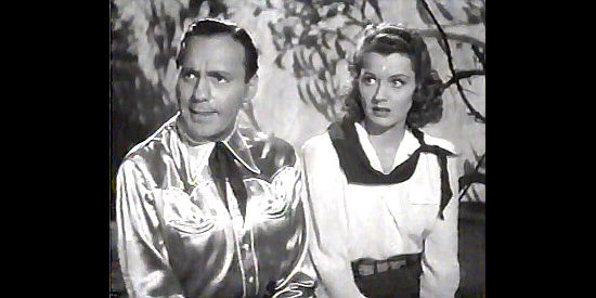 Jack Benny with Ellen Drew as Joan Cameron in Buck Benny Rides Again (1940)