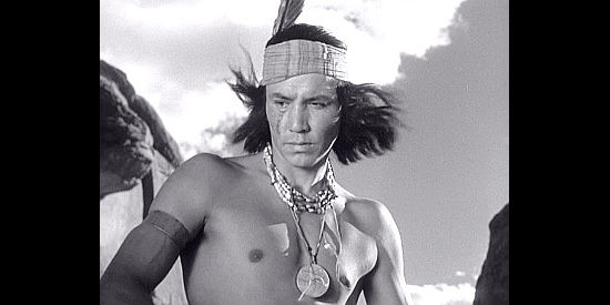 Jay Silverheels as Little Dog, the Indian chief in Fury at Furnace Creek (1948)