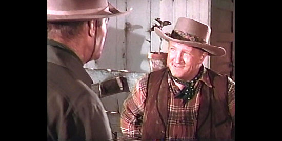Joe Sawyer as Frank Yordy, a Della ranch hand not inclined to follow the new foreman's orders in Coroner Creek (1948)