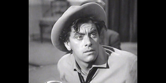 John Ireland as Bob Ford, lucky in mining but haunted by his past in I Shot Jesse James (1949)
